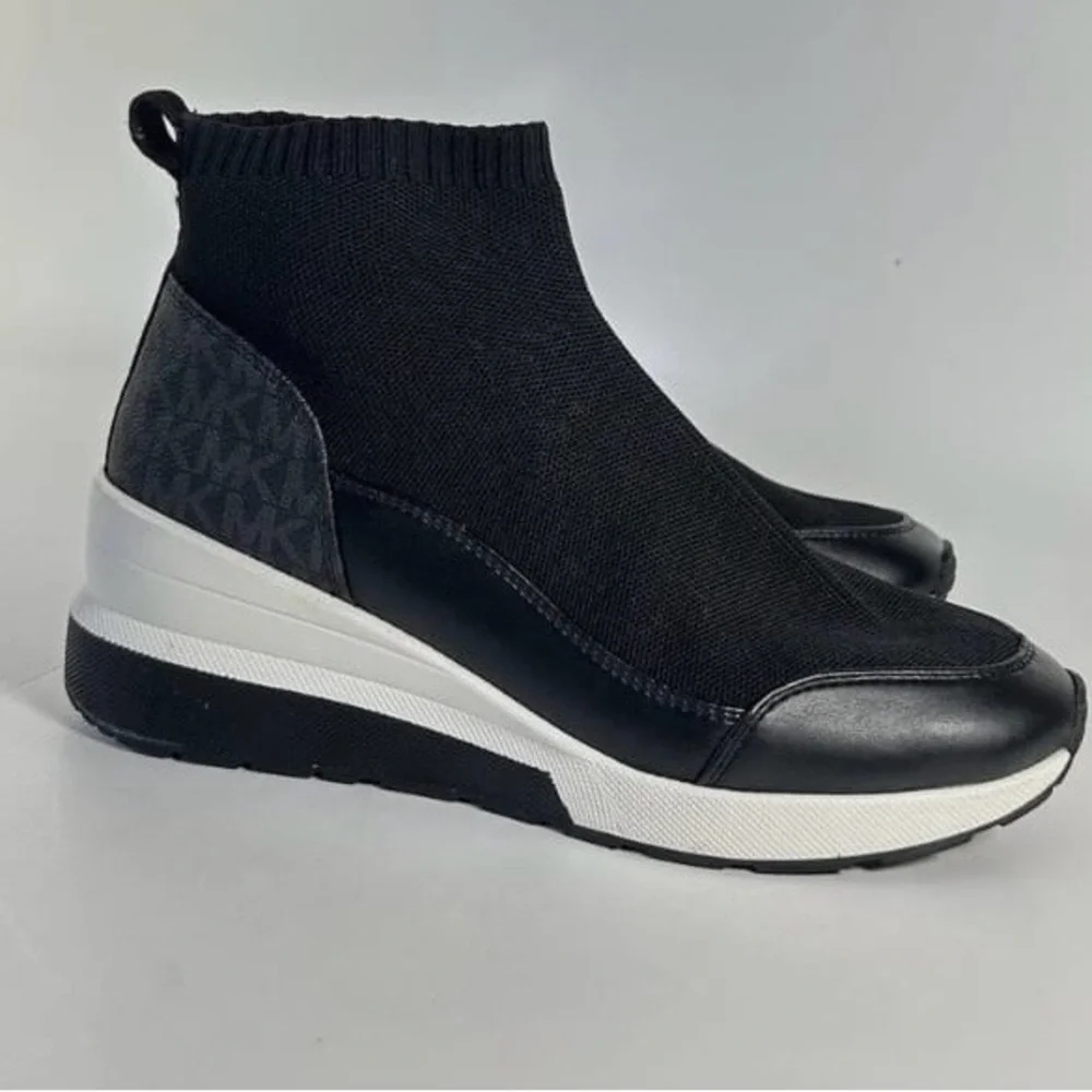 Michael Kors Black and White Slip-On Sneakers - Picture 2 of 8